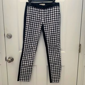 Michael Kors Houdstooth And Navy Cotton Pants